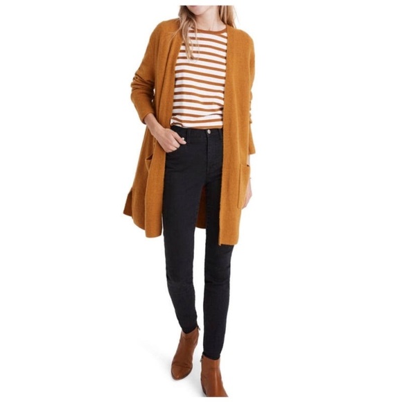 Madewell Sweaters - Madewell | Kent Sweater, Mustard Yellow, Cardigan, XS, Wool, Alpaca